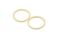 20mm Circle Connectors, 12 Gold Plated Brass Circle Connectors (20x1x1mm) Bs 1094 Q0418