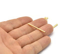 Gold Tube Beads, 25 Gold Plated Brass Tube Beads (2x30mm) Bs 1434 Q0376