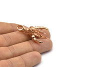 Rose Gold Dragon Claw, 1 Rose Gold Plated Brass Dragon Claw Charms, Necklace Pendants (36x11mm) N0380 Q0468