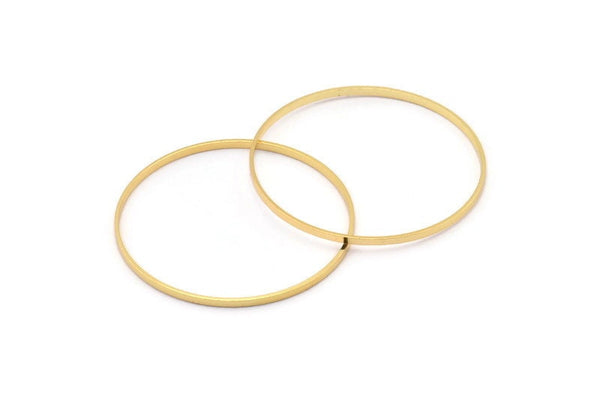 Altın Daire Konnektörleri, 4 Altın Kaplamalı Pirinç Daire Konnektör (45x0,75x1,8 mm) BS 1072 Q0621
