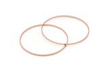 60 mm Daire Konnektörler - 2 Gül Altın Kaplama Pirinç Daire Konnektör (60x0,75x1,8 mm) BS 1074 Q0624