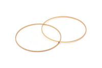 Altın Daire Konnektörleri, 2 Altın Kaplamalı Pirinç Daire Konnektör (80x0,75x1,8 mm) Bs 1076 Q0626