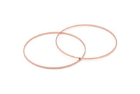 80 mm Daire Konnektörler - 2 Gül Altın Kaplama Pirinç Daire Konnektör (80x0,75x1,8 mm) Bs 1076 Q0626