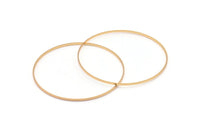 Altın Daire Konnektörleri, 2 Altın Kaplamalı Pirinç Daire Konnektör (70x0,75x1,8 mm) Bs 1075 Q0625