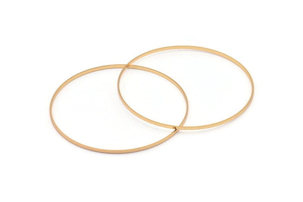 Altın Daire Konnektörleri, 2 Altın Kaplamalı Pirinç Daire Konnektör (70x0,75x1,8 mm) Bs 1075 Q0625