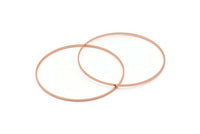 70 mm Daire Konnektörler - 2 Gül Altın Kaplama Pirinç Daire Konnektör (70x0,75x1,8 mm) Bs 1075 Q0625