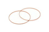 70 mm Daire Konnektörler - 2 Gül Altın Kaplama Pirinç Daire Konnektör (70x0,75x1,8 mm) Bs 1075 Q0625