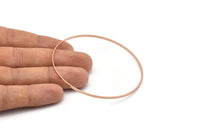 70 mm Daire Konnektörler - 2 Gül Altın Kaplama Pirinç Daire Konnektör (70x0,75x1,8 mm) Bs 1075 Q0625