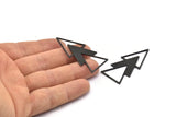 Siyah Üçgen Boşluğu, 4 Oksitlenmiş Siyah Pirinç Üçgen Boşluğu (47x21x1mm) M01106 H1270