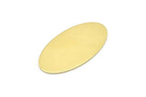 Brass Oval Blank, 8 Raw Brass, Brass Blanks, Brass Oval Blanks (35x19x0.80mm) M02184