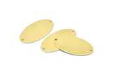 Brass Oval Charm, 8 Raw Brass, Brass Charms, Brass Oval Charms With 2 Holes, Brass Connectors (35x19x0.80mm) M02186