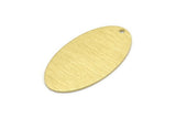 Brass Oval Charm, 8 Textured Raw Brass, Brass Charms, Brass Oval Charms With 1 Hole (35x19x0.80mm) M02188