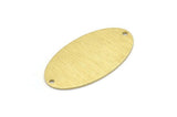 Brass Oval Charm, 8 Textured Raw Brass, Brass Charms, Brass Oval Charms With 2 Holes, Brass Connectors (35x19x0.80mm) M02189