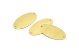 Brass Oval Charm, 8 Textured Raw Brass, Brass Charms, Brass Oval Charms With 2 Holes, Brass Connectors (35x19x0.80mm) M02189