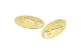 Brass Face Blank, 8 Raw Brass Face Blanks, Blanks, Findings (35x19x0.80mm) M02193