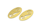 Brass Face Blank, 8 Textured Raw Brass Face Blanks, Blanks, Findings (35x19x0.80mm) M02195