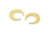 Brass Moon Charm 10 Textured Raw Brass Crescent Moon Charms With 1 Hole (18x5x1mm) M02219