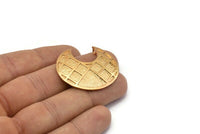 Altın Etnik Kolye, 2 Halkalı 1 Altın Kaplama Pirinç Etnik Kolye (37x33mm) E278 Q0567