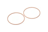 Rose Gold Circle Connector, 6 Rose Gold Plated Brass Circle Connectors (45x1x1mm) Bs 1084 Q0643