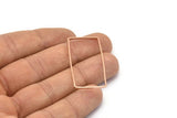 Gül Altın Dikdörtgen Konnektör, 6 Gül Altın Kaplama Pirinç Dikdörtgen Konnektör (20x40x1mm) D0332 Q0622