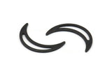 Siyah Ay Boşluğu, 12 Dokulu Oksitlenmiş Siyah Pirinç Hilal Ay Boşluğu, Damgalama Boşlukları (22x5x0,80 mm) M01200 H1271