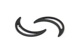 Siyah Ay Boşluğu, 24 Oksitlenmiş Siyah Pirinç Hilal Ay Boşluğu, Damgalama Boşlukları (22x5x0,80 mm) M01186 H0932