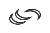 Siyah Ay Boşluğu, 24 Oksitlenmiş Siyah Pirinç Hilal Ay Boşluğu, Damgalama Boşlukları (22x5x0,80 mm) M01186 H0932