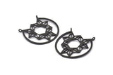 Siyah Kolye, 2 Dokulu Oksitlenmiş Siyah Kolye, 2 Döngü, Tılsımlar, Bulgular (34x1mm) BS 2065 H1345