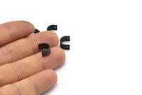 Black Necklace Parts, 12 Oxidized Black Brass Necklace Findings With 2 Holes, Pendants (10x8x1mm) BS 2023