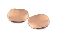 Gül Altın Dalgalı Disk, 1 Delikli 2 Gül Altın Kaplama Pirinç Dokulu Yuvarlak Disk (40 mm) D0562 Q0649