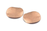 Gül Altın Dalgalı Disk, 1 Delikli 2 Gül Altın Kaplama Pirinç Dokulu Yuvarlak Disk (40 mm) D0562 Q0649