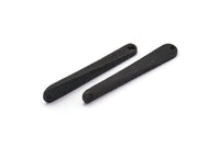 Hammered Bar Pendant, 5 Oxidized Black Brass Hammered Bar Pendants With 2 Holes, Earring Drops (31x5mm) BS 1811