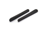 Hammered Bar Pendant, 5 Oxidized Black Brass Hammered Bar Pendants With 2 Holes, Earring Drops (31x5mm) BS 1811