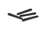 Hammered Bar Pendant, 5 Oxidized Black Brass Hammered Bar Pendants With 2 Holes, Earring Drops (31x5mm) BS 1811