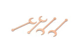 Copper Moon Blank, 24 Raw Copper Crescent Blanks, Stamping Blanks (30x9x0.80mm) M02035