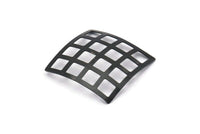 Siyah Kareler Charm, 6 Oksitlenmiş Siyah Pirinç Kare (23 mm) Bs 1280