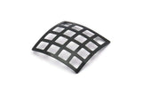 Siyah Kareler Charm, 6 Oksitlenmiş Siyah Pirinç Kare (23 mm) Bs 1280