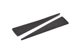 Black Triangle Charm, Hammered Oxidized Black Brass Triangle Charms With 1 Hole (14x63x1.2mm) N0435 H0510