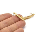 Gold Leaf Earring, 4 Gold Plated Brass Leaf Stud Earrings, Findings (30x7x1.2mm) N1506
