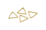Brass Triangle Charm, 50 Raw Brass Open Triangle Ring Charms (15x0.90mm) Bs 1024