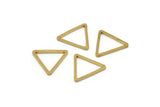 Brass Triangle Charm, 100 Raw Brass Open Triangle Ring Charms (12x0.8mm) BS 1022