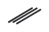 Siyah Kolye Çubuğu, 1 Delikli 10 Oksitlenmiş Siyah Pirinç Tılsım, Kolye, Çubuklar (2x50mm) BS 1754