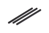 Siyah Kolye Çubuğu, 1 Delikli 10 Oksitlenmiş Siyah Pirinç Tılsım, Kolye, Çubuklar (2x50mm) BS 1754