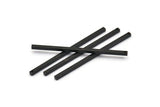 Siyah Kolye Çubuğu, 1 Delikli 10 Oksitlenmiş Siyah Pirinç Tılsım, Kolye, Çubuklar (2x50mm) BS 1754