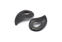 Siyah Damla Tılsımı, 1 Delikli 20 Oksitlenmiş Siyah Pirinç Damla Tılsımı, Bulgular (19x12mm) Bs 1276