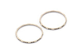 Silver Circle Connectors, 24 Antique Silver Plated Brass Textured Circle Connectors (18x0.8x1mm) BS 2318