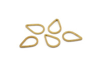 Brass Drop Connector, 50 Raw Brass Drop  Connectors (8.5x12.5x0.8mm)  BS 1132