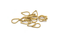 Brass Drop Connector, 50 Raw Brass Drop  Connectors (8.5x12.5x0.8mm)  BS 1132