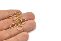 Brass Drop Connector, 50 Raw Brass Drop  Connectors (8.5x12.5x0.8mm)  BS 1132