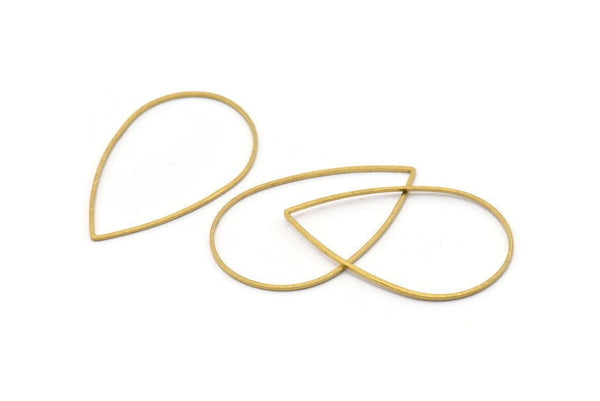 Brass Drop Connector, 25 Raw Brass Drop Connectors (30x47x0.8mm) Bs 1138